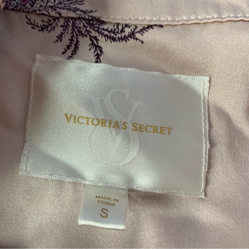 Victorias Secret Silk Floral Long Sleeve Pants Pajamas Small - Picture 9 of 14
